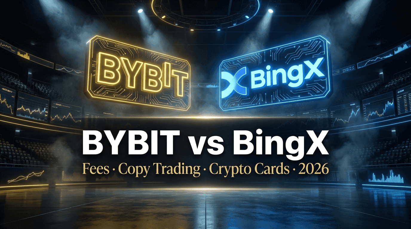 Bybit vs BingX 2026: Comparación Completa — Comisiones, Apalancamiento, Copy Trading y Tarjetas de Criptomonedas